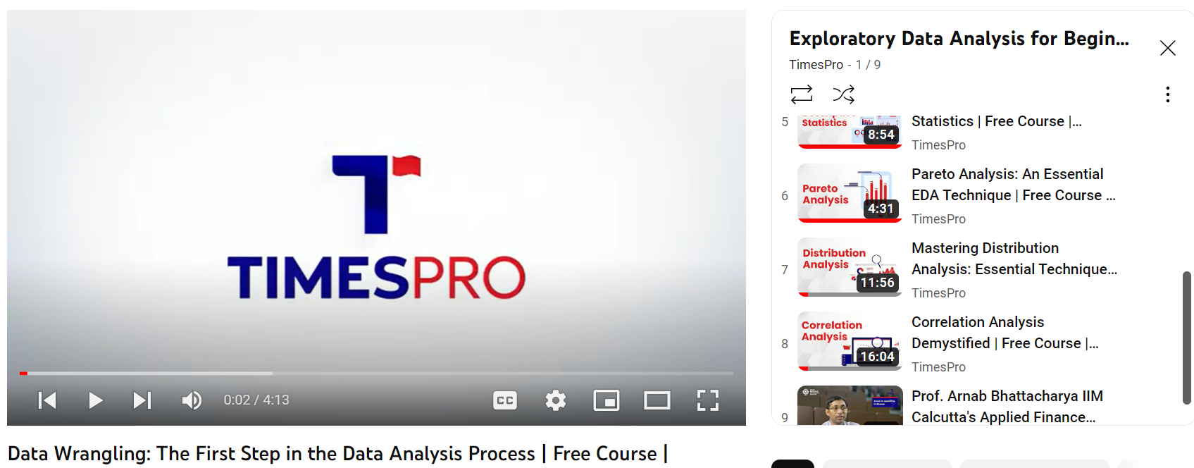 Exploratory Data Analysis – YouTube Playlist